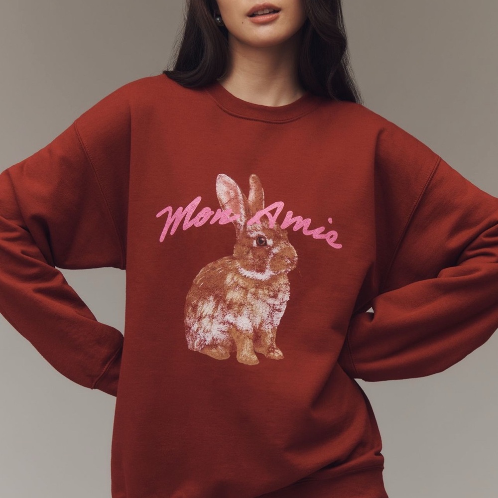 By Anthropologie Graphic Pullover Sweatshirt